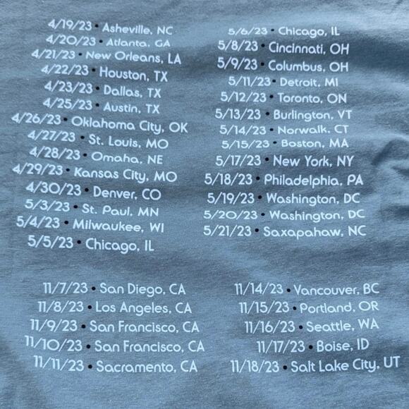 THE NEW PORNOGRAPHERS Continue as a Guest 2023 Tour Tee, Size XL New without Tag - Picture 4 of 9